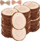 Wood Slices Craft Unfinished Wood kit Predrilled with Hole Wooden Circles for Arts Wood Slices Christmas Ornaments DIY Crafts 30 Pcs 2.0-2.4 inches